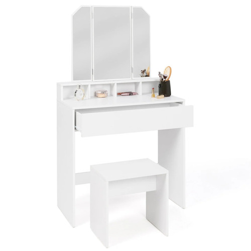 Coiffeuse zelia miroirs avec - coiffeuse,