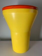 TABOURET COFFRE RANGEMENT COMETE VINTAGE ORANGE - SPACE AGE