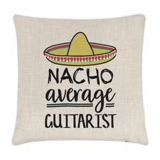 Nacho Moyenne Guitariste Coussin Housse Oreiller Mondes Meilleur Favourite Drôle