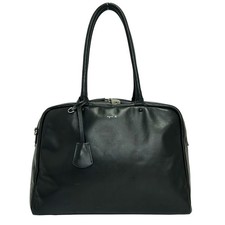 agnes b Black Leather Handbag