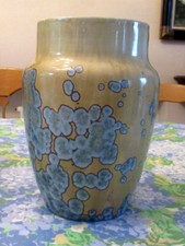 vase en grès Mougin à Nancy, émail à cristallisations