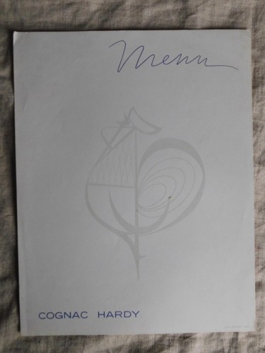Menu ancien cognac hardy - menu,