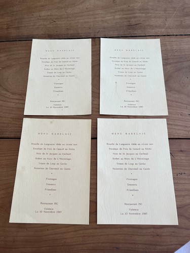 Menu ancien n346 restaurent - menu,