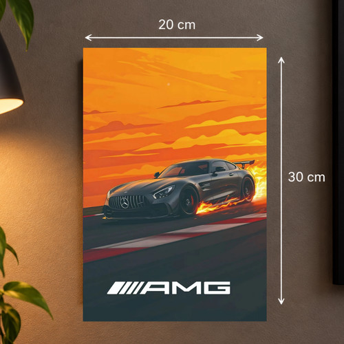 Plaque métal mercedes amg - -,
