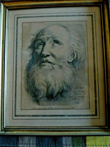 Gravure tète vieillard - gravure,
