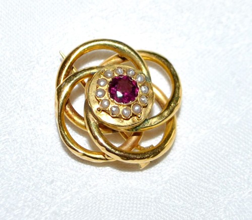 Broche ancienne spirale saphir - spirale,