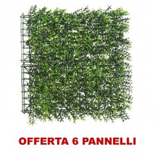 Offre 6 Panneau Haie Artificielle 8X50X50 Vert Décoration Maison Jardin