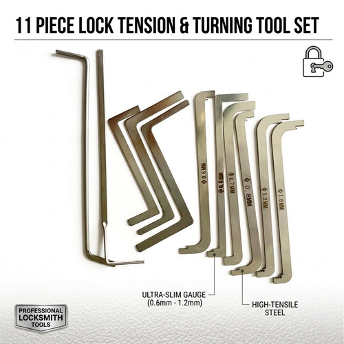 11pc lock tension - lock, wrench
