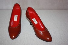 CELINE Escarpins Tout Cuir lisse marron T 38 BON ETAT