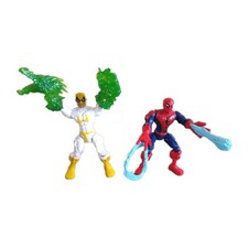 Lot 2 Figurines Articulées Marvel Super Hero Mashers Spider-Man Iron Fist Hasbro