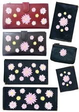 Porte Chequier ou compagnon ou porte monnaie  porte carte grise Marguerite rose