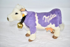 1993 STEIFF GRANDE PELUCHE PUBLICITAIRE LA VACHE MILKA BLANC ET VIOLET 34 CM