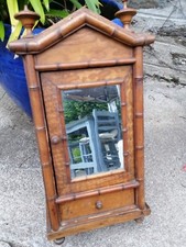 ANCIENNE ARMOIRE DE TOILETTE OU PHARMACIE ARMOIRE en bois façon bambou