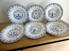 SIX ASSIETTES CREUSES FAIENCE