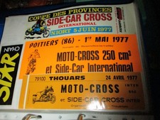 4 AUTOCOLLANTS MOTO CROSS