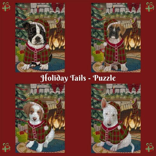 Christmas stocking hung dog - hung,