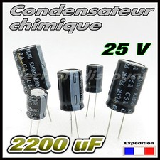 25/2200# Condensateur chimique 2200µF 25v 1 à 100 pcs  - 2200 uf capacitor