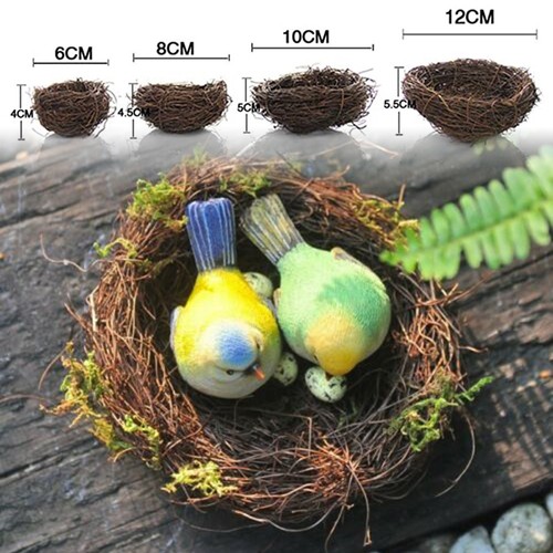 Oiseau nid naturel rotin - naturel,