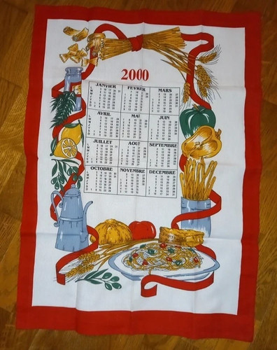Torchon calendrier année - , 2000