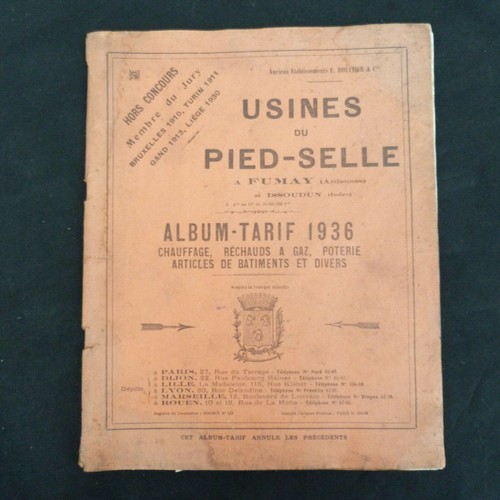 Album tarif 1936 usines - album,