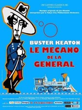 Affiche Le Mécanicien de La Générale Cinéma 53x40 Film à envoyer Buster Keaton