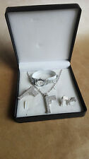 coffret boite bijoux fantaisie Montre BTL Quartz bague Boucles D'oreilles 