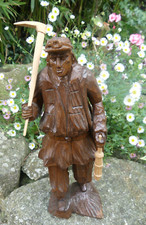 Statuette bois ART Brut MINEUR