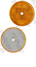 Réflecteur catadioptre éclairage rond orange