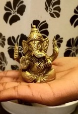 Statue 2,5" Lucky Lord Ganesh sculpture en laiton Taj Ganesha idol...