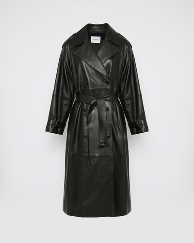 Trench femme cuir noir - , peau