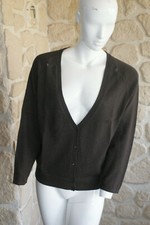 Gilet marron foncé neuf taille L avec laine et cachemire marque Terry Lane (sg)