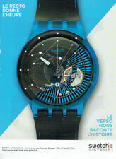 Publicité Advertising  820 2014  la montre Swatch sistem 51 le recto donne heure