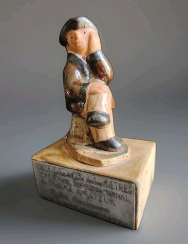 Joli trophée art populaire - art,
