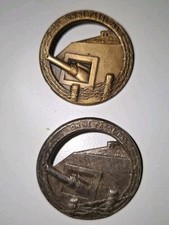 Lot 2 Insignes Maginot D Epoque Officier Et Troupe Poilu France 40 Forteresse