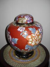 CLOISONNE POTICHE POT COUVERT