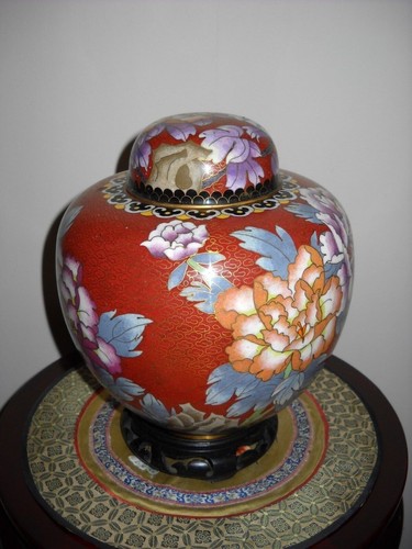 Cloisonne potiche pot - cloisonne,