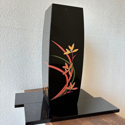 Vase japonais laque noire - vase, en