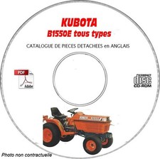 B1550E - Catalogue Pieces CDROM KUBOTA Anglais Expédition - --, Support - CD-RO