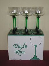 Lot de 6 Verres à vin blanc d'Alsace / Vin du Rhin / Riesling Tokay Pinot Blanc 