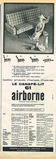 PUBLICITE ADVERTISING 025  1961  AIRBORNE   le canapé-lit