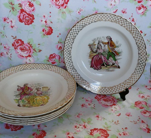 Assiettes creuses moulin des - moulin,