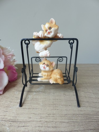 Figurines deux chats - , roux