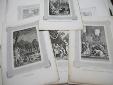 BEL ENSEMBLE 42 GRAVURES DE MARILLIER & MONSIAU 1840 Pour BIBLE DE SACY