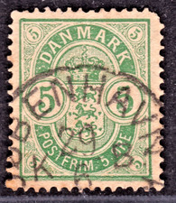 TIMBRE 1882-95 DANEMARK N° 32-OBL. B-COTE: 110 EUROS-VOIR SCAN R/V-