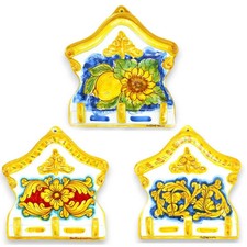 Crochets Céramique Caltagirone, Porte- Clés, Maniques Ou Gants - 20 H X 20 L