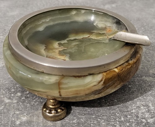 Cendrier onyx rond pattes - rond,