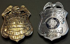 lot de deux insignes badges Police Américaine