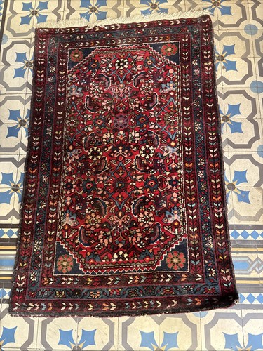 Ancien petit tapis noué main - tapis,