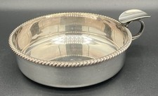 Goutte-vin métal argenté, rang de perles, orfèvre Amédée Plasait