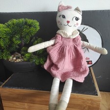 doudou Poupée peluche chat
